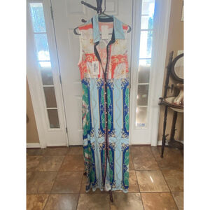 Women's Sucrefas White Arabesque Maxi Dress L